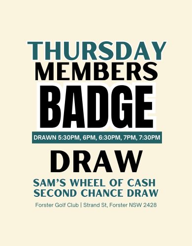 Thursday Members Badge Draw